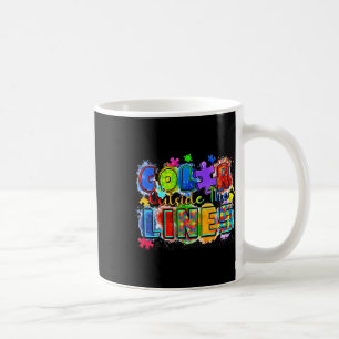Colour Outside The Lines World Autism Awareness Da Coffee Mug