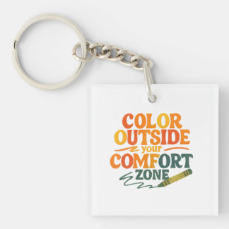 Colour outside your comfort zone key ring