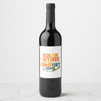Colour outside your comfort zone wine label