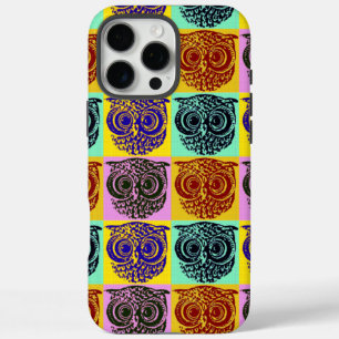 Colour owl pattern iPhone 16 pro max case