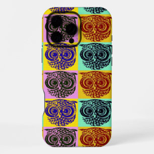 Colour owl pattern iPhone 16 pro max case