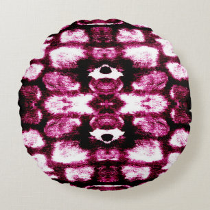 Colour Paint Background. Aquarelle Art. Liquid Ink Round Cushion