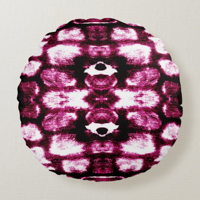 Colour Paint Background. Aquarelle Art. Liquid Ink Round Cushion (Front)