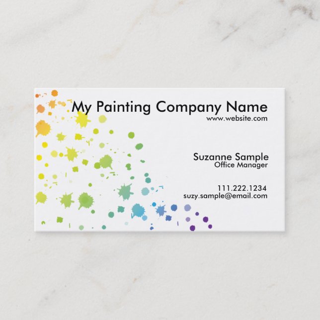 Colour Paint Drips Card (Front)