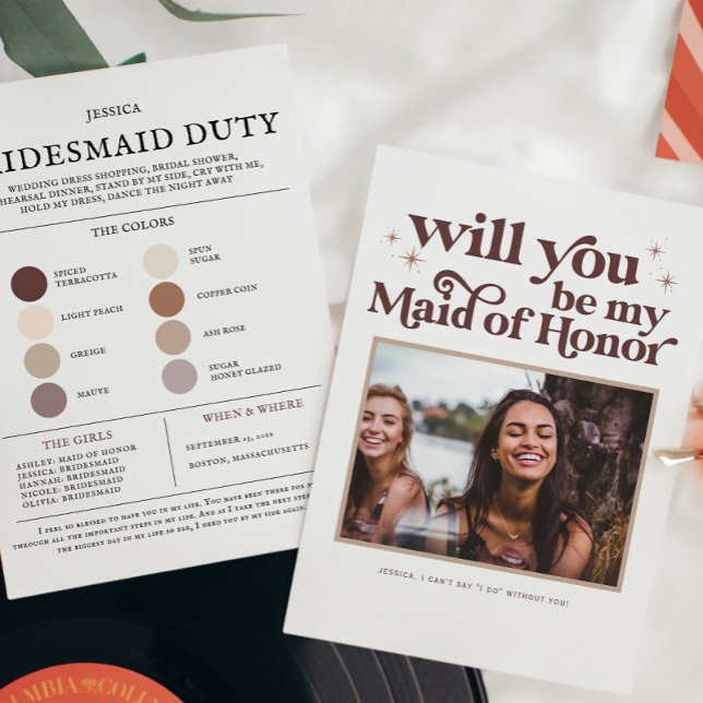 Colour Palette Be my Maid of Honour Proposal Announcement (Creator Uploaded)