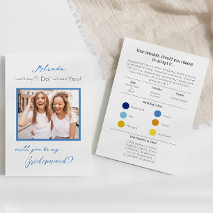 Colour Palette Bridesmaid Proposal Card