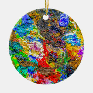 Colour palette ceramic tree decoration