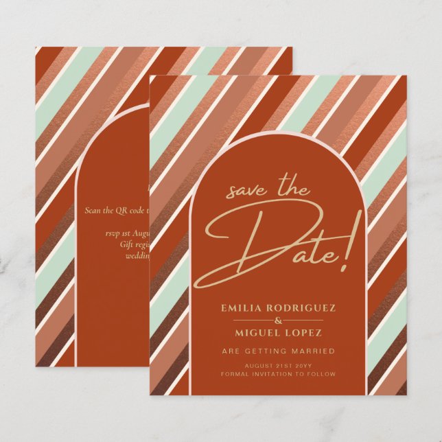 Colour Palette Cinnamon Sage Terracotta Wedding (Front/Back)