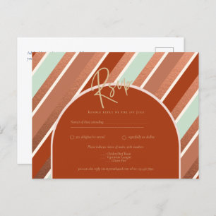 Colour Palette Cinnamon Sage Terracotta Wedding Postcard
