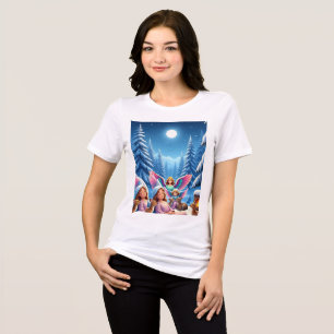 Colour Palette: Deep night blues, crisp snow white Tri-Blend Shirt