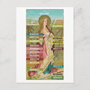 Colour Palette for St. Agnes of Rome (BC 01) Postc Postcard