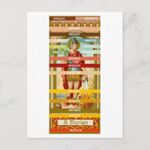 Colour Palette for St. Florian of Lorch (BK 32) Postcard