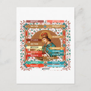 Colour Palette for St. Louis IX the King (BK 065) Postcard