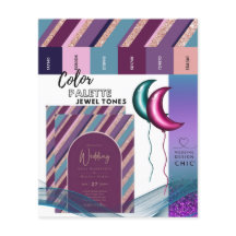 Colour Palette Jewel Tones Magenta Teal Rose Gold 