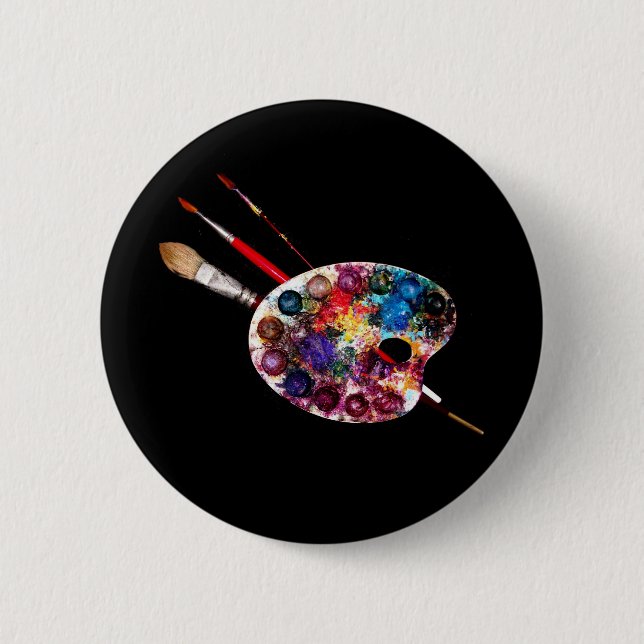 COLOUR PALETTE,Painter,Artist 6 Cm Round Badge (Front)