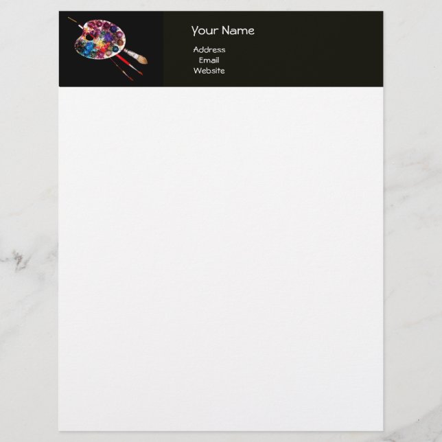 COLOUR PALETTE PERSONALISED LETTERHEAD (Front)