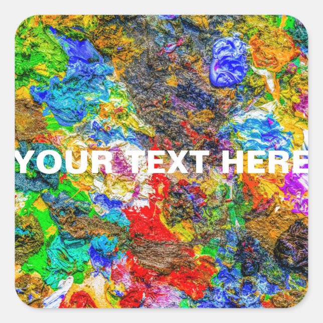 Colour palette square sticker (Front)