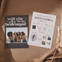 Colour Palette Will you be my Bridesmaid Proposal 