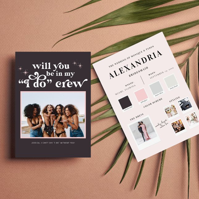 Colour Palette Will you be my Bridesmaid Proposal  Card (Creator Uploaded)