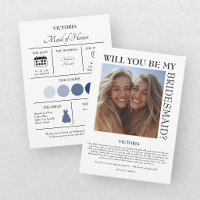 Colour Pallet Will You Be My Bridesmaid Proposal