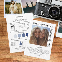 Colour Pallet Will You Be My Bridesmaid Proposal