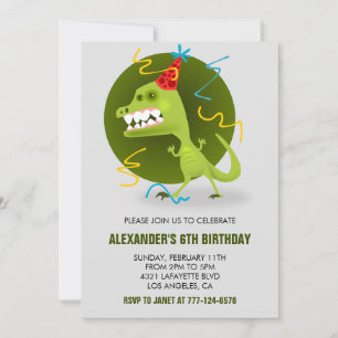Colour party invitations Monster Modern Boy kids