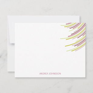 Colour Party Stripes 21st Birthday Thank You Note