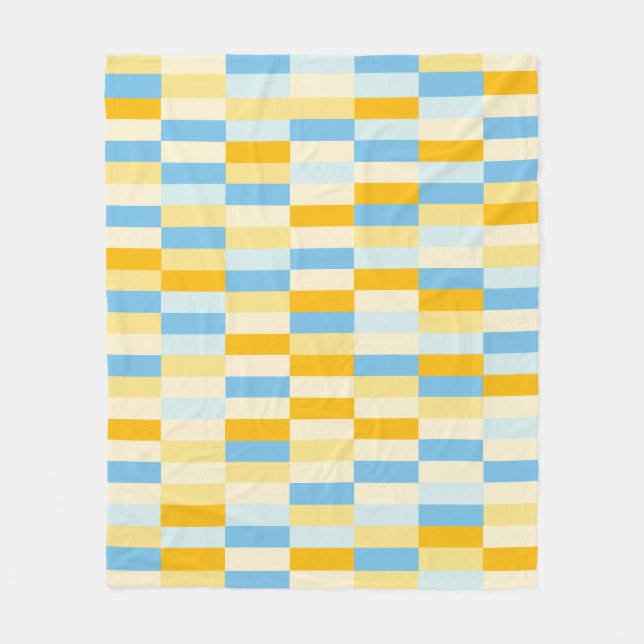 Colour Patchwork Pattern 131214a Fleece Blanket (Front)