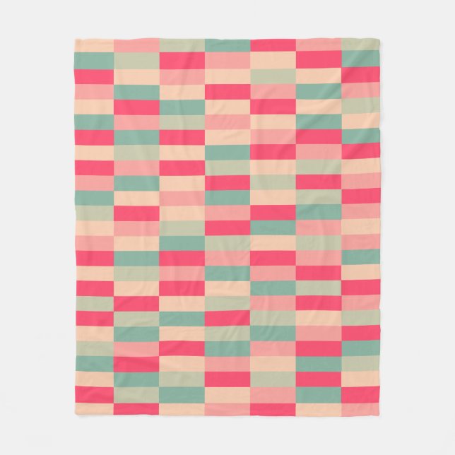 Colour Patchwork Pattern 151214b Fleece Blanket (Front)