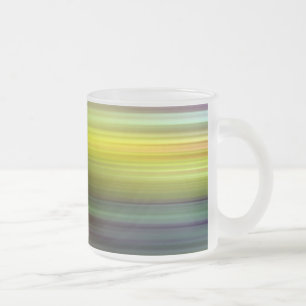 colour pattern 5 frosted glass coffee mug