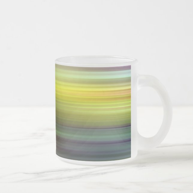 colour pattern 5 frosted glass coffee mug (Right)
