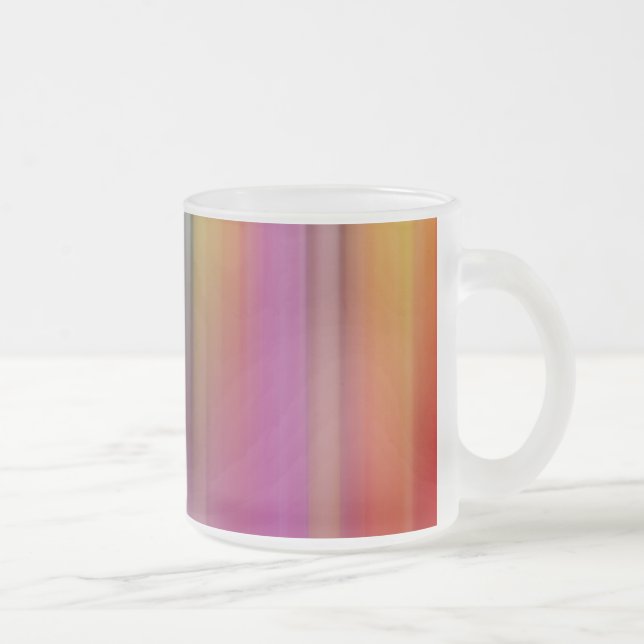 colour pattern 7 frosted glass coffee mug (Right)