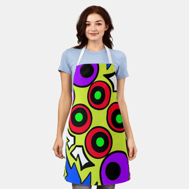 colour pattern drawing apron (Worn)