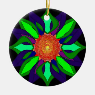 Colour pedals orniment ceramic tree decoration