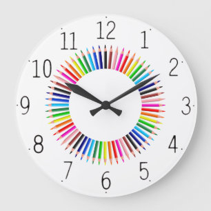 Colour pencil clock