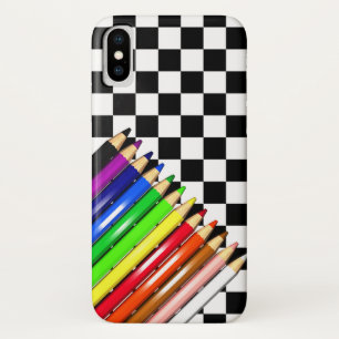 colour pencil crayons iPhone x case