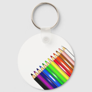 colour pencil crayons key ring