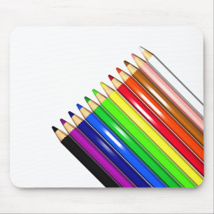 colour pencil crayons mouse mat