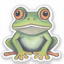 Colour Pencil Drawing Frog