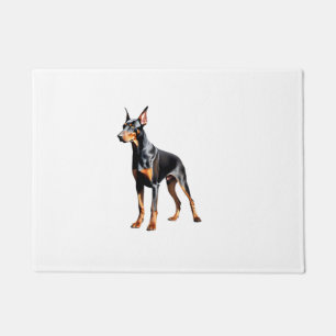 Colour pencil sketch of a Doberman Pinscher. Esse Doormat