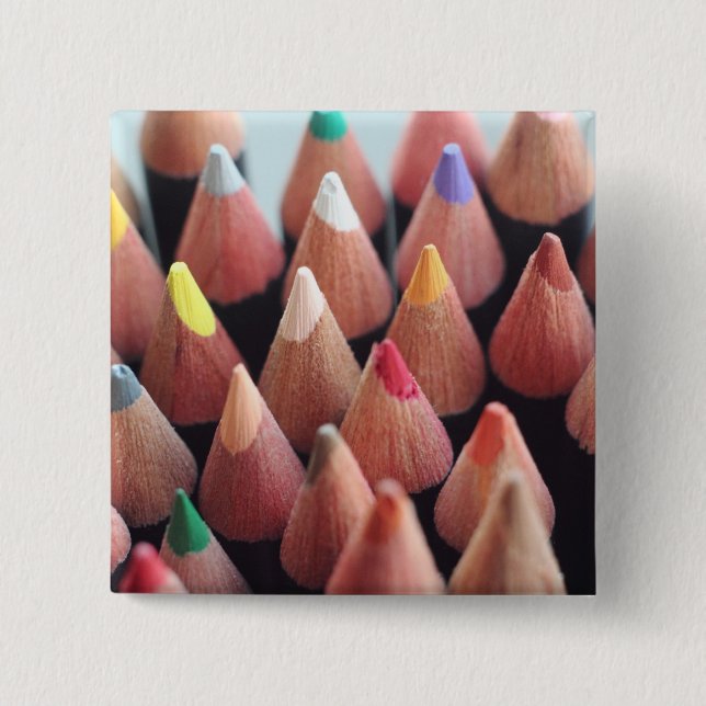 Colour Pencils 15 Cm Square Badge (Front)