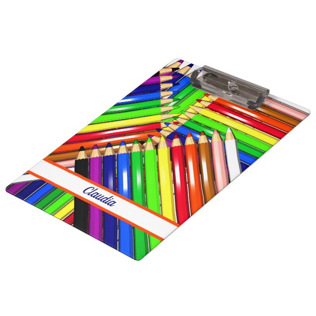 colour pencils clipboard (Angled)
