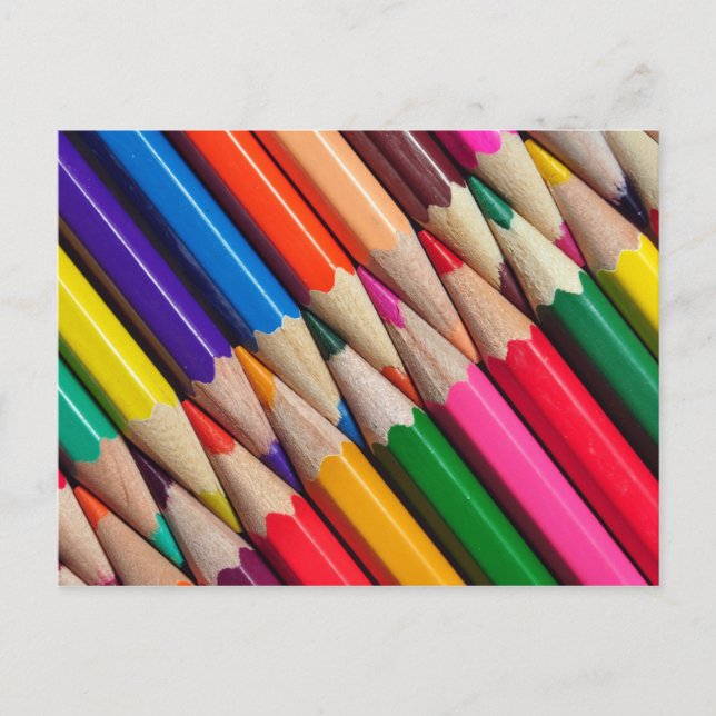 colour pencils crayons background texture postcard (Front)