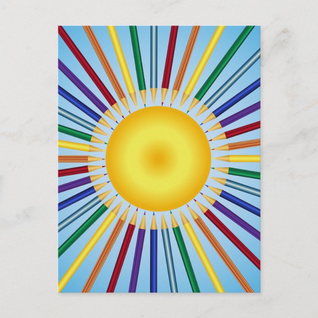 Colour pencils postcard (Front)