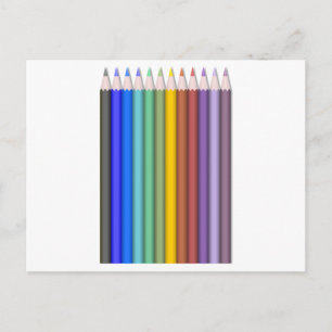 Colour Pencils Postcard