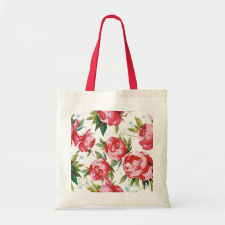 Colour Peony Seamless Pattern Tote Bag