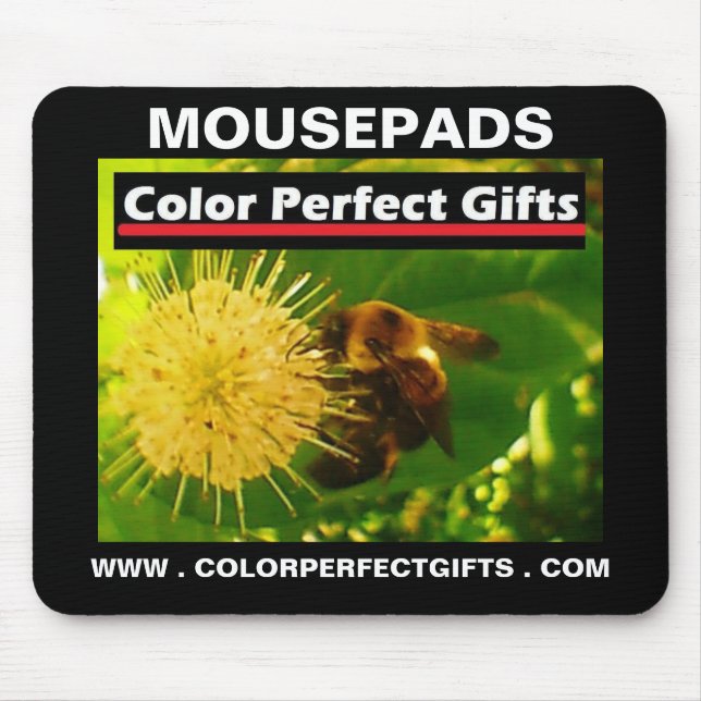 Colour Perfect Gifts Advertisement Bumblebee Necta Mouse Mat (Front)