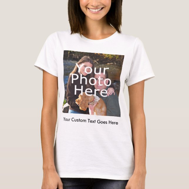 Colour Photo and Message Women's T-Shirt (Front)