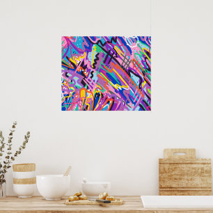 Colour Play Abstract Art Poster