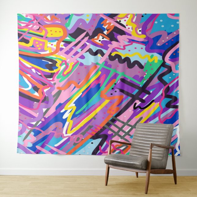 Colour Play Abstract Art  Tapestry (In Situ (Horizontal))